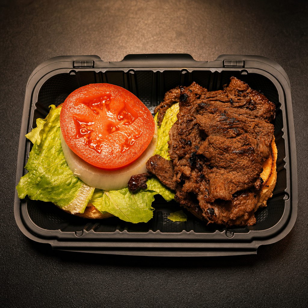 Deluxe Teri Beef Burger.