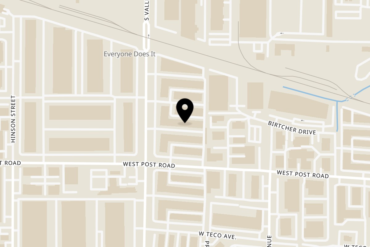 Map showing the location of Generations Kitchen Hawaiian Food on 6280 South Valley View Boulevard in Las Vegas